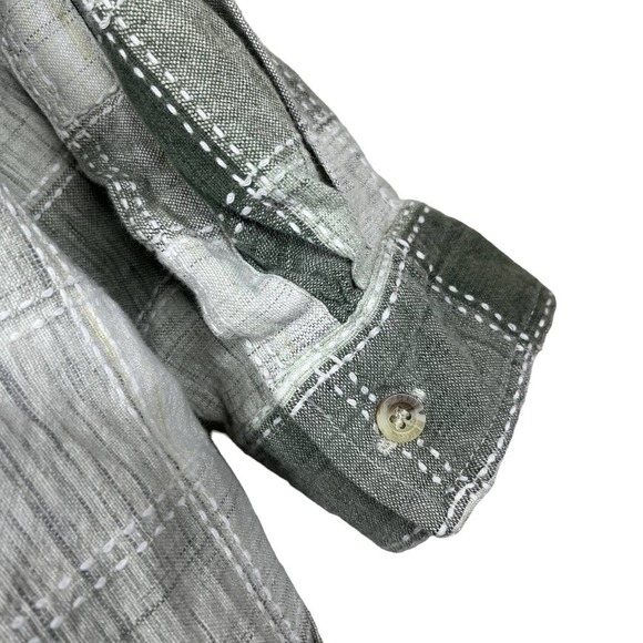 Vintage 90’s‎ Bill Blass Button Down Shirt Embroidered Green Check XL - Picture 3 of 6